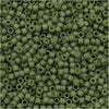 Miyuki Delica Seed Beads, 11/0 Size, Matte Opaque Olive DB391 (2.5