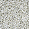 Miyuki Round Seed Beads, 11/0, #961F Sterling Silver Plated Frosted, Matte (8.5 Gram Tube)