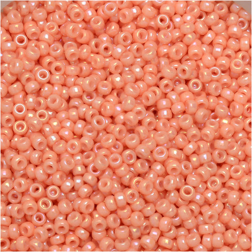 Miyuki Round Seed Beads, 15/0, #9596 Opaque Peach Luster (8.2 Gram Tube)