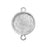 Nunn Design Bright Silver Plated Pewter  Collage Bezel Round 2-Loop Link 12.8mm