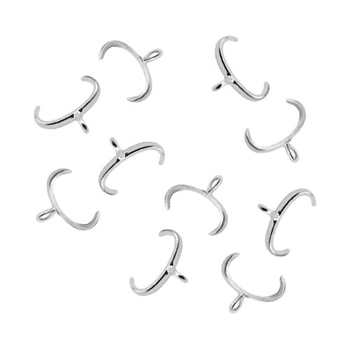 Beadalon Silver Plated Clever Pinch Bails 10mm (10 pcs)
