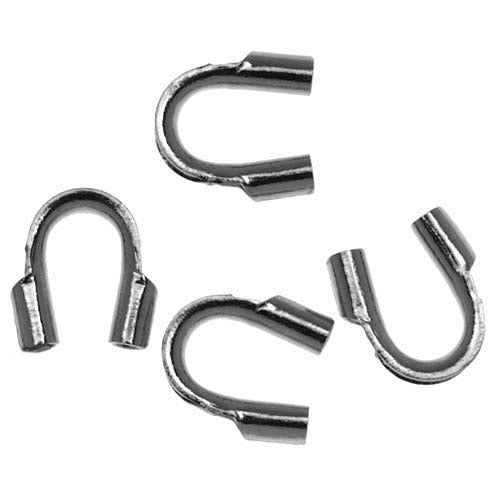 Gunmetal Plated Wire & Thread Protectors .024 Inch Loops (50 Pieces)
