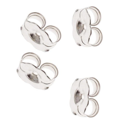 Earring Backs, Earnuts with Medium Clutch 5.5mm Sterling Silver (6 Pairs)
