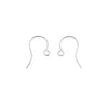 Earring Findings, French Wire Hooks 16mm, Silver Plated (50 Pieces)