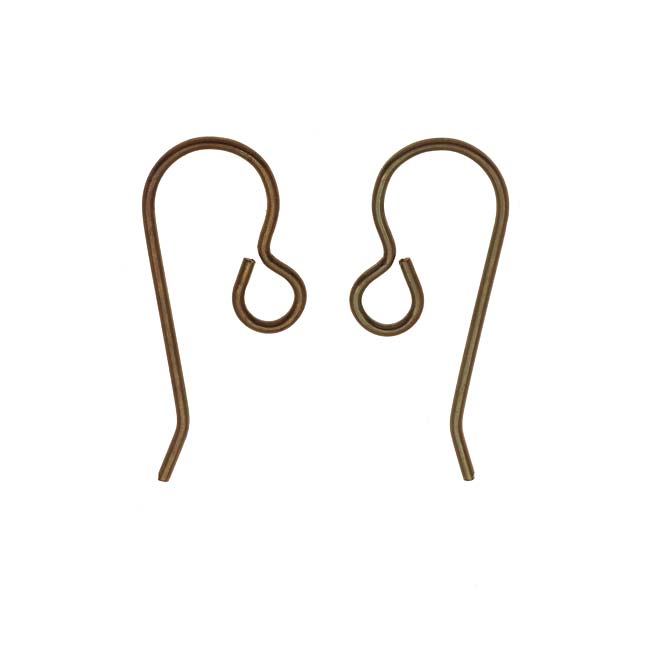 Vintaj Natural Brass Classic French Ear Wire 20mm (2 Pairs)