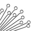 Open Eye Pins, 1.5 Inches Long and 21 Gauge Thick, Gunmetal (50 Pieces)