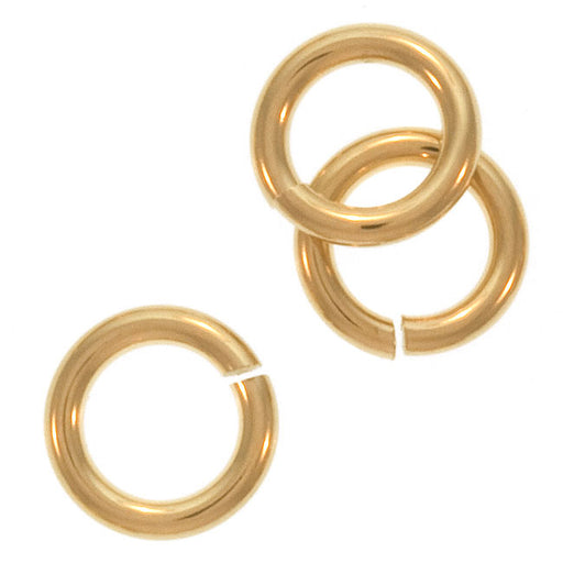 JUMPLOCK Jump Rings, Round 6mm 18 Gauge, Gold-Filled (6 Pieces)