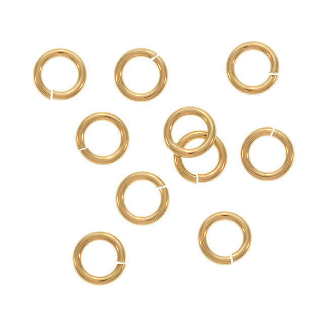 JUMPLOCK Jump Rings, Round 6mm 18 Gauge, Gold-Filled (6 Pieces)