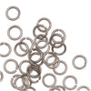 Antiqued Silver Plated Open Jump Rings 4.5mm 21 Gauge (50 Pieces)