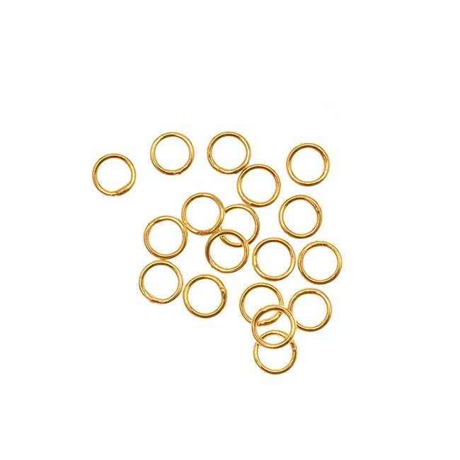Antiqued Brass Split rings 6mm (50 pcs)