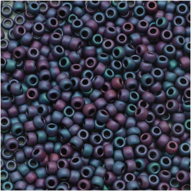 Toho Round Seed Beads 11/0 #705 Matte Frosted Iris Blue 8g