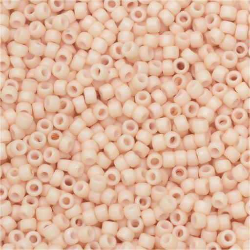 Toho Seed Beads, Round 15/0 #763 'Opaque Pastel Frosted Apricot' (8 Grams)