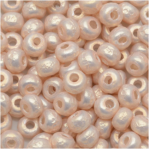 Miyuki Glass Round Baroque Pearls 6/0 - Blush Pink (6.8 Gram Tube)