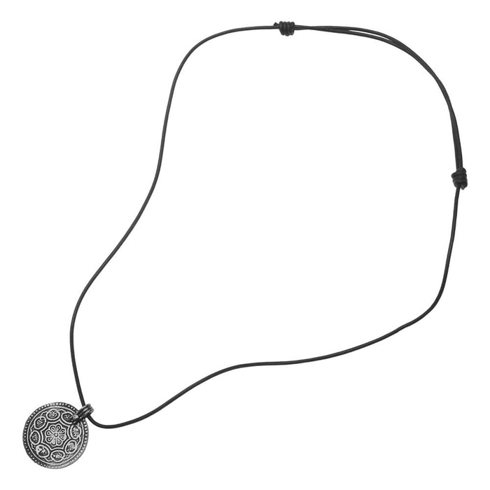 8 Fold Path Slide Knot Necklace in Pewter