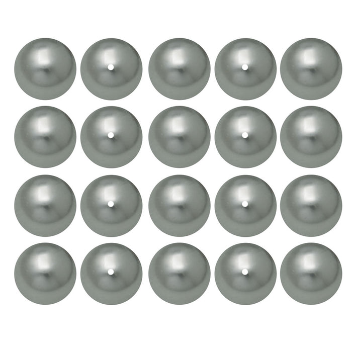 Preciosa Crystal Nacre Pearl, Round 8mm, Light Grey (20 Pieces)