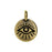 TierraCast Pewter Charm, Round Evil Eye Symbol 16.5x11.5mm, 1 Piece, Brass Oxide