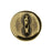 TierraCast Pewter Button, Round Heart Design 12mm Diameter, 1 Piece, Brass Oxide