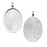 Bezel Pendant, Oval 30x22mm Inner Area, Silver Plated (1 Piece)