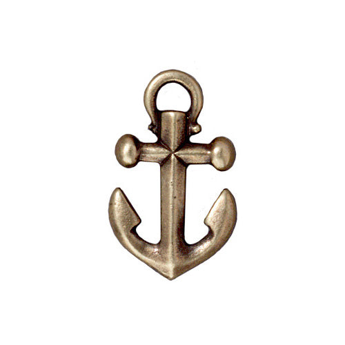 TierraCast Brass Oxide Finish Pewter Anchor Pendant 27mm (1)