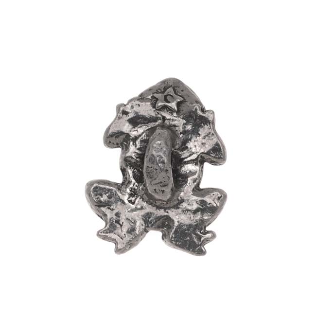 Green Girl Studios Button, Frog 19mm, 1 Piece, Pewter