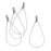 Beadable Open Wire Frame for Earrings or Pendants, Drop 23x48.5mm, Stainless Steel (6 Pieces)