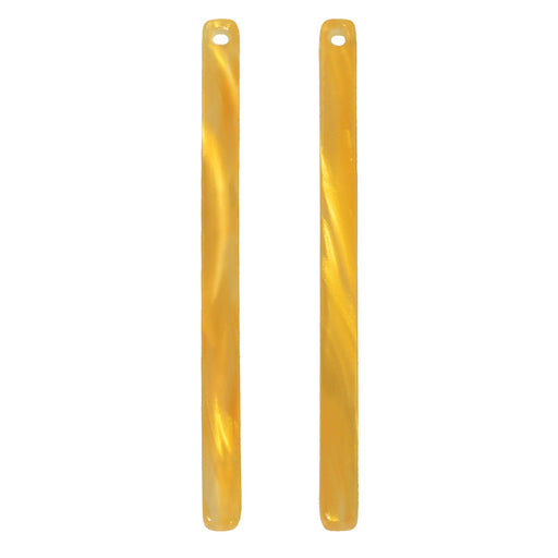 Zola Elements Acetate Pendant, Bar Drop 3x39mm, Honeycomb (2 Pieces)