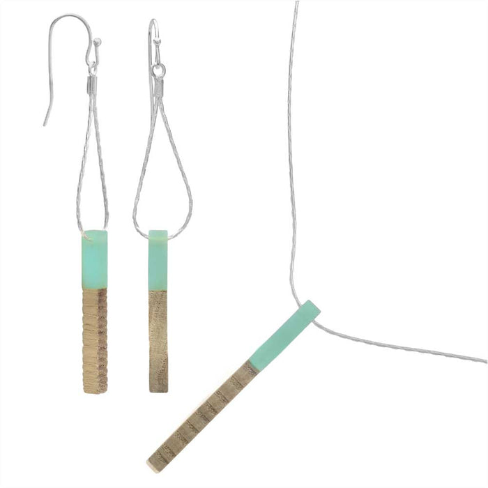 Mod Matchstick Necklace and Earring Set