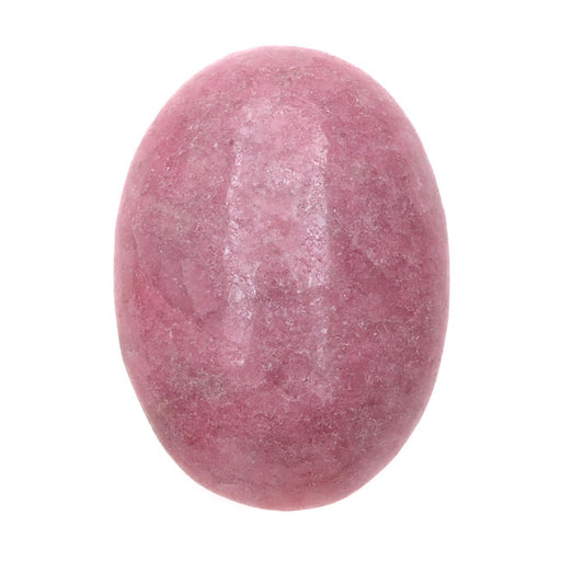 Pink Rhodonite Gemstone Oval Flat-Back Cabochon 25x18mm (1 Piece)