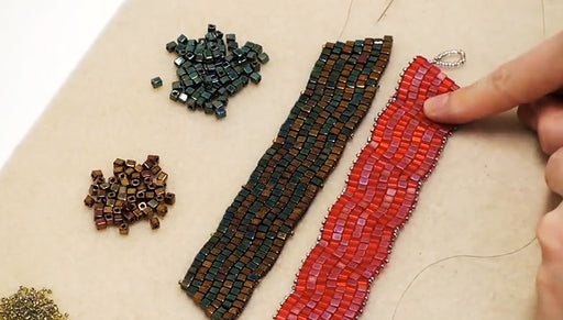 How to Decrease a Brick Stitch and Make a Bracelet