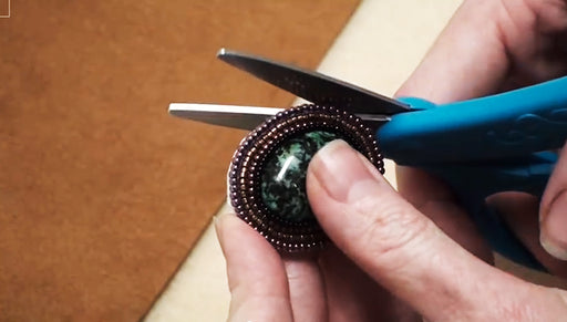 Bead Embroidery: How to Trim the Foundation and Attach the Backing