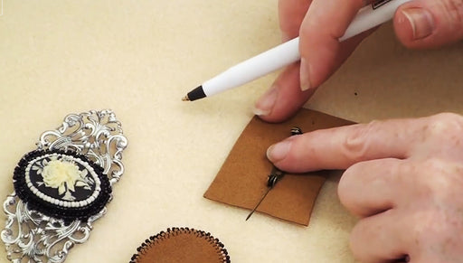 How to Embed a Pin Back into Ultra Suede for Jewelry Designs