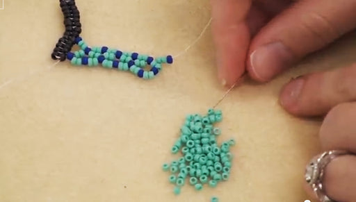 How to do Vertical Netting Stitch in Beadweaving