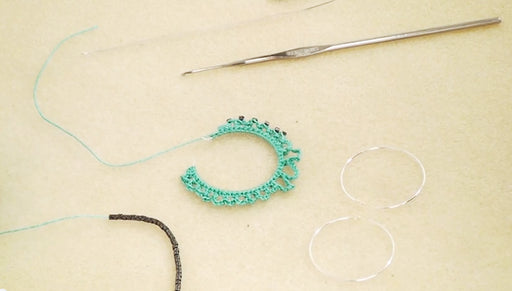 How to Crochet Around an Earring and Add a Beaded Edge