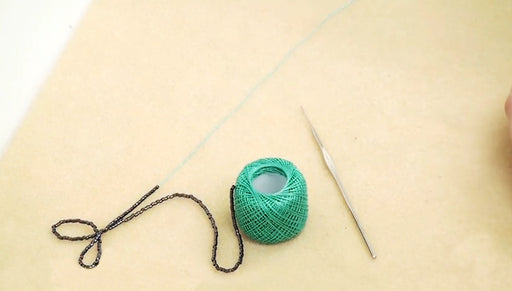 Left Handed Beaded Chain Stitch Crochet