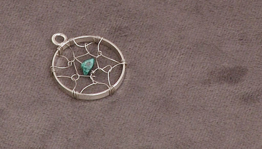 How to Make a Wire Wrapped Dream Catcher Open Frame Pendant