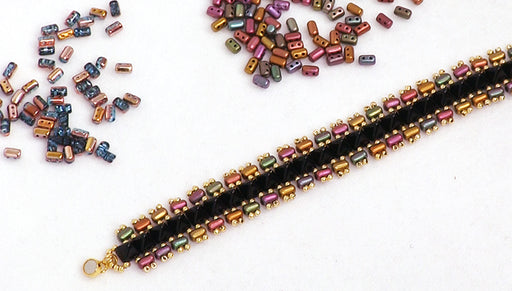 How to Make the Punk Rock Princess Bracelets featuring the 2-Hole Rulla Beads