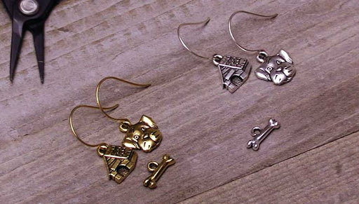 Quick & Easy DIY Jewelry: In The Doghouse Charm Earrings
