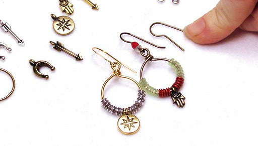 How to use a TierraCast Beadable Wrapped Wire Hoop to Make an Earring