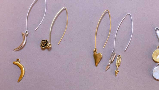 How to Make an Off Set Pair of Earrings featuring Nunn Design Charms