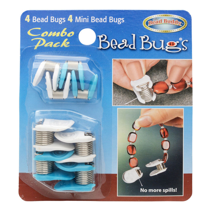 Bead Buddy, Bead Bugs Bead Stoppers Combo Pack Mini + Regular (8 Pieces)