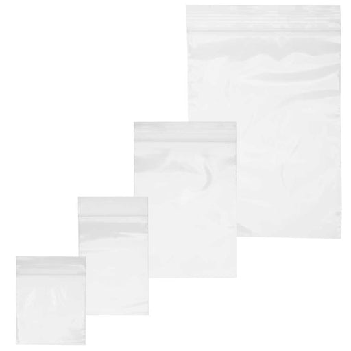 Self Sealing Plastic Bag Assorted Variety Pack, 2x2" 2x3" 3x4" 4x6", Clear (400 Pieces)