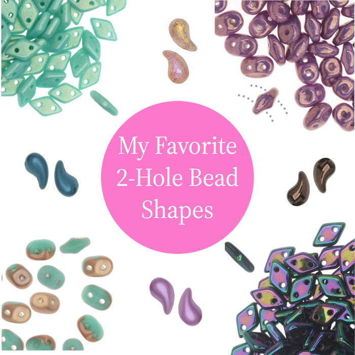 My 3 Favorite 2-Hole Czech Glass Beads