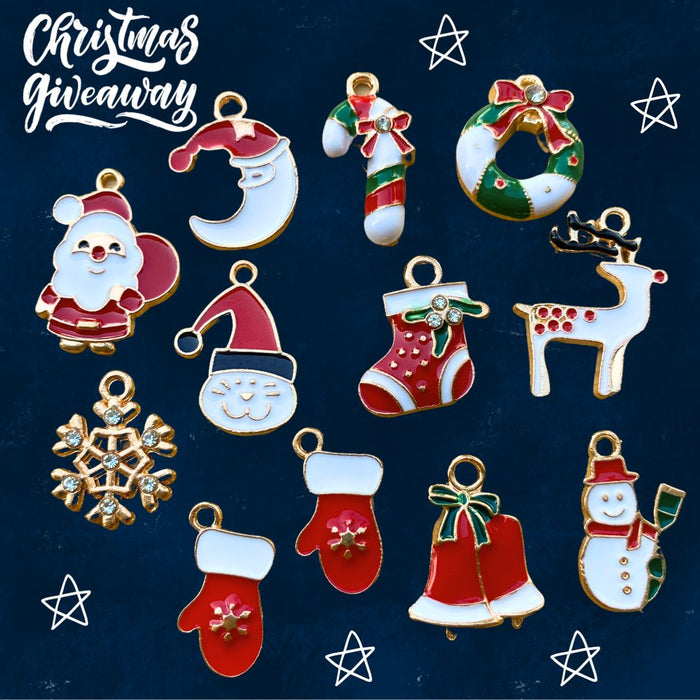 ENDED. Giveaway! 12 Sweet and Petite Christmas Charms!
