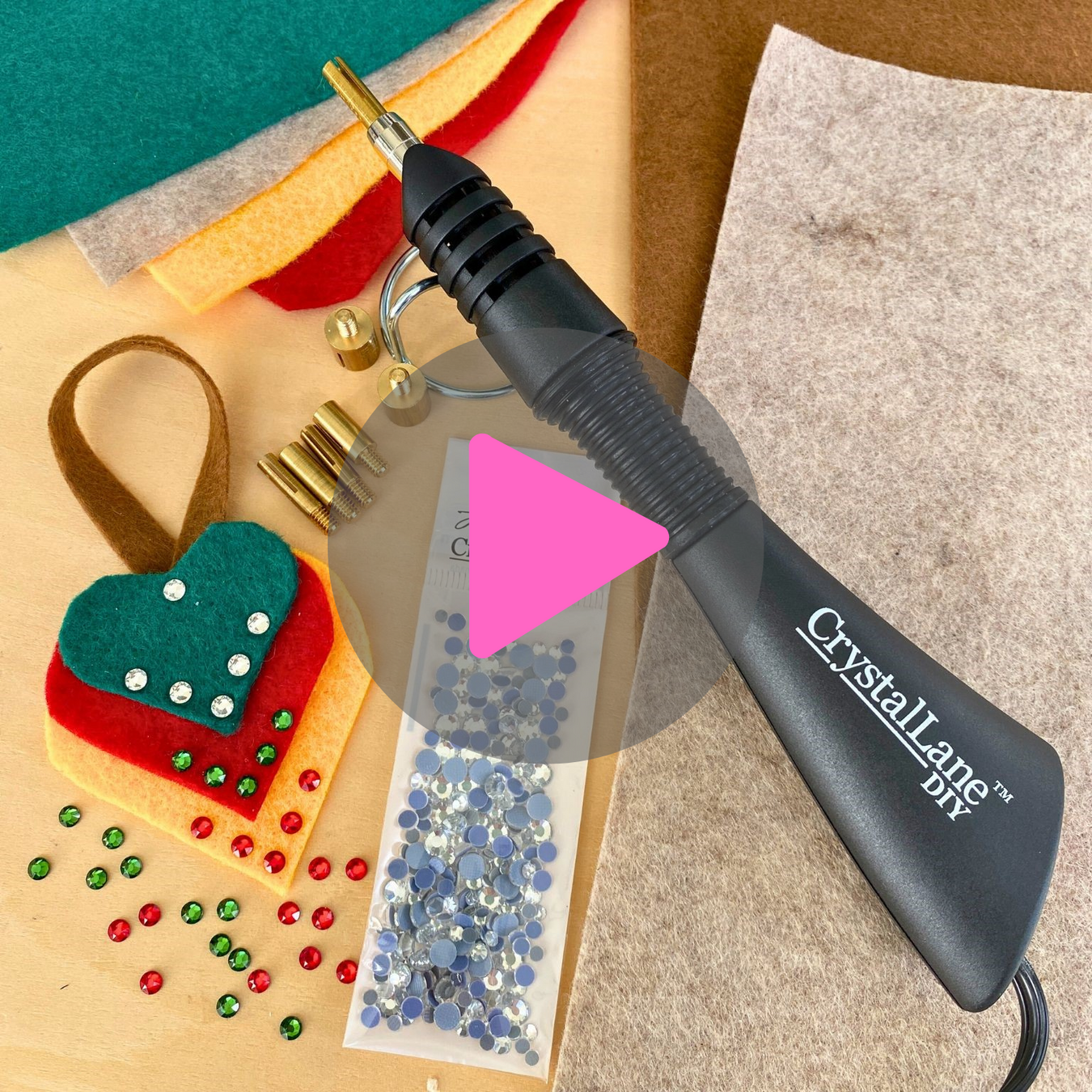 Beadaholique Live Class: How to Make DIY Ornaments using the Crystal Lane Hot Fix Rhinestone Applicator Tool