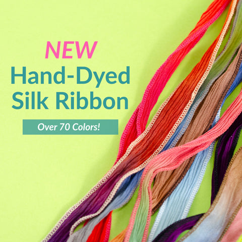 New Hand-Dyed Silk Ribbon