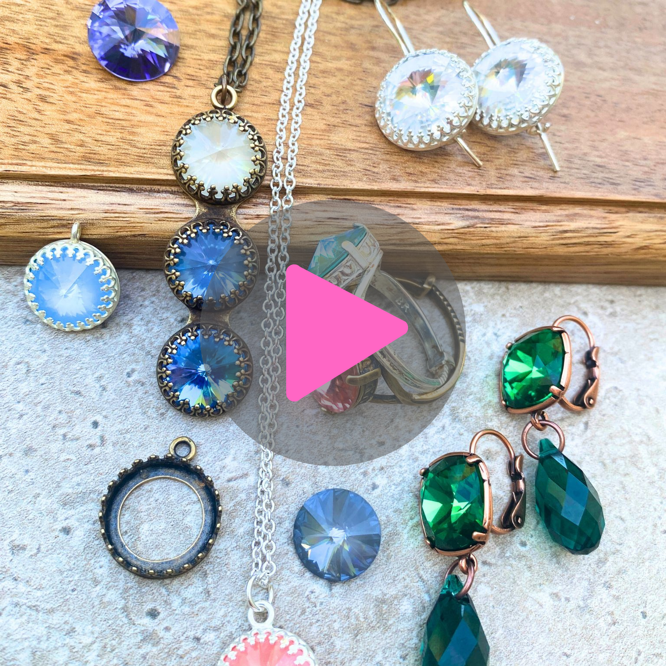 Beadaholique Live Class: How to Make Jewelry with Bezel Settings and PRESTIGE Crystal Fancy Stones