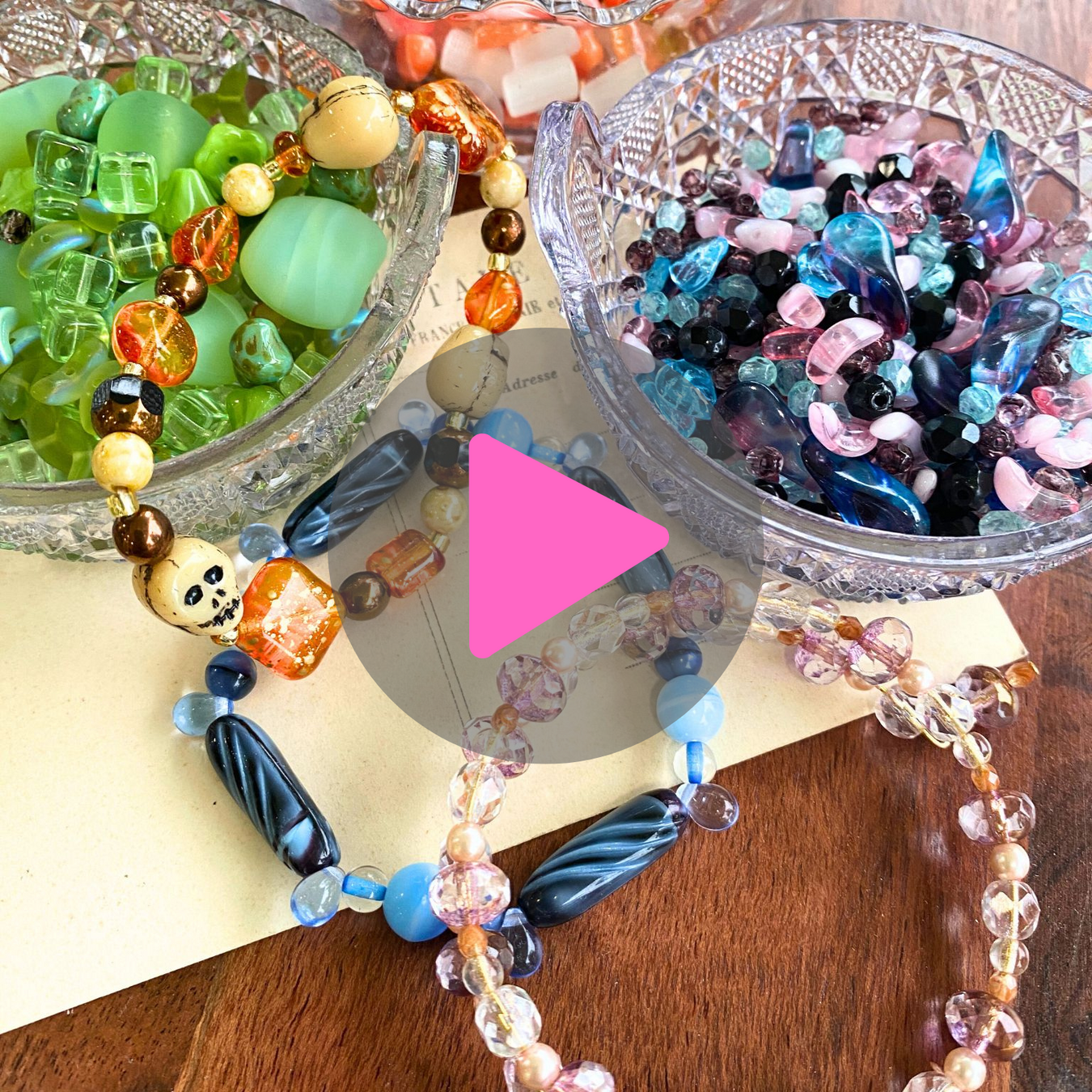 Beadaholique Live Class: Making Bracelets with Mr. Kitty's Curated Czech Glass Bead Bags