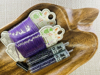Kumihimo Bracelet Kit #5 - Sugar Plum Velvet