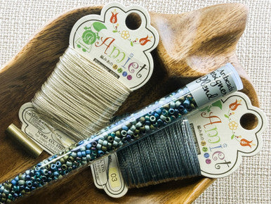 Kumihimo Bracelet Kit #15 - Sage & Smoke