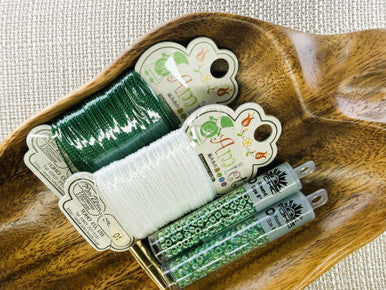 Kumihimo Bracelet Kit #19 - Clover & Jade